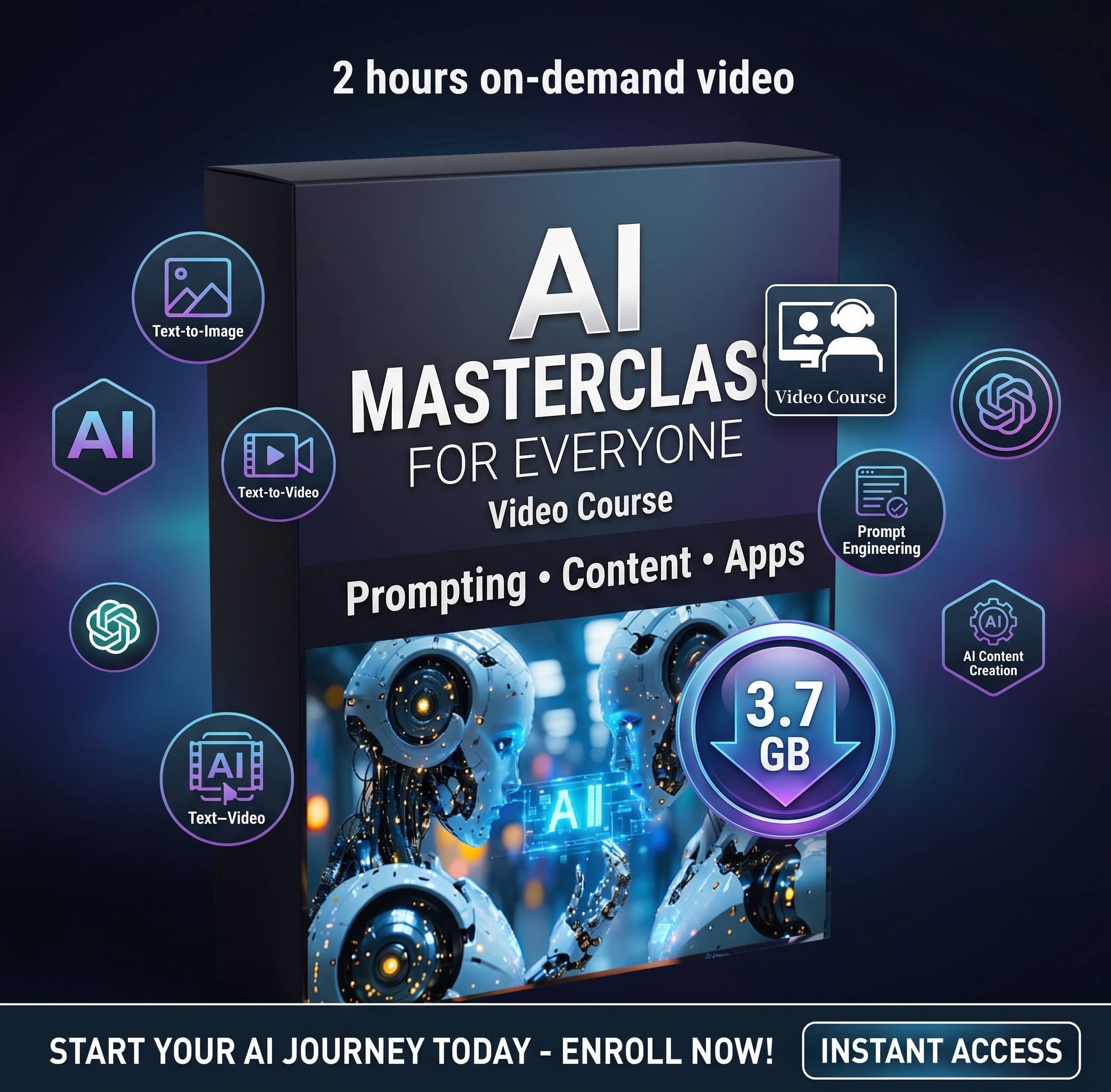 AI Masterclass 2026: Prompting, Content, Apps Creation | Video Course