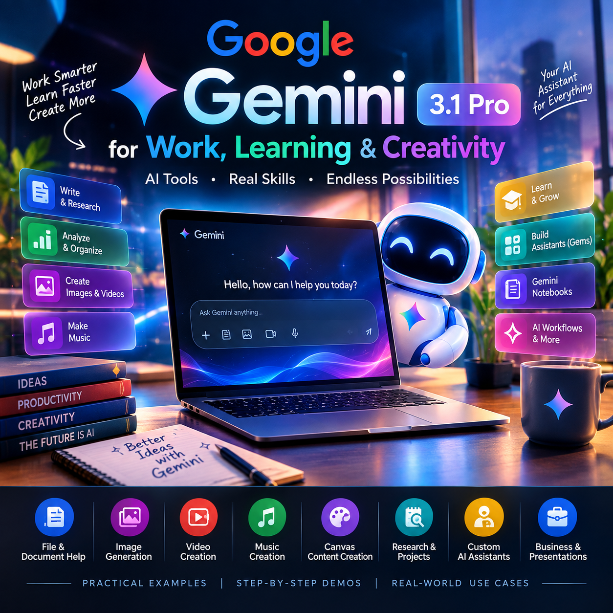 Google Gemini 3.1 Pro Course, Generative AI Training, AI Productivity