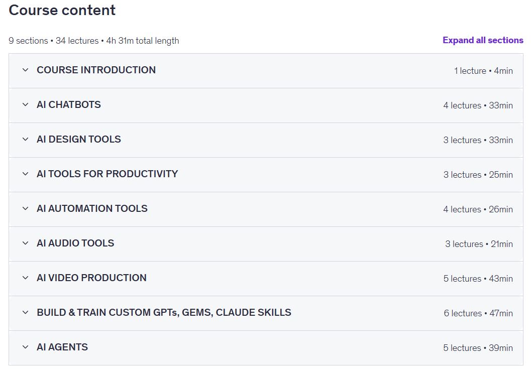 AI Mastery A-Z Course| Video Course | 30+ Tools, No Coding, Prompt Engineering & Automation - Image 2