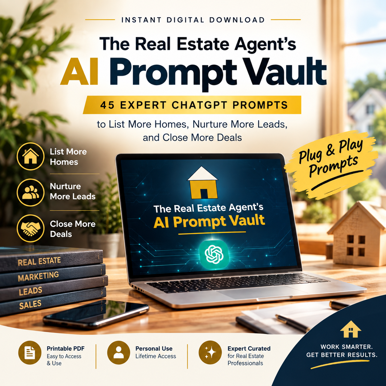 The Real Estate Agent's AI Prompt Vault , 46 Expert ChatGPT Prompts for Realtors