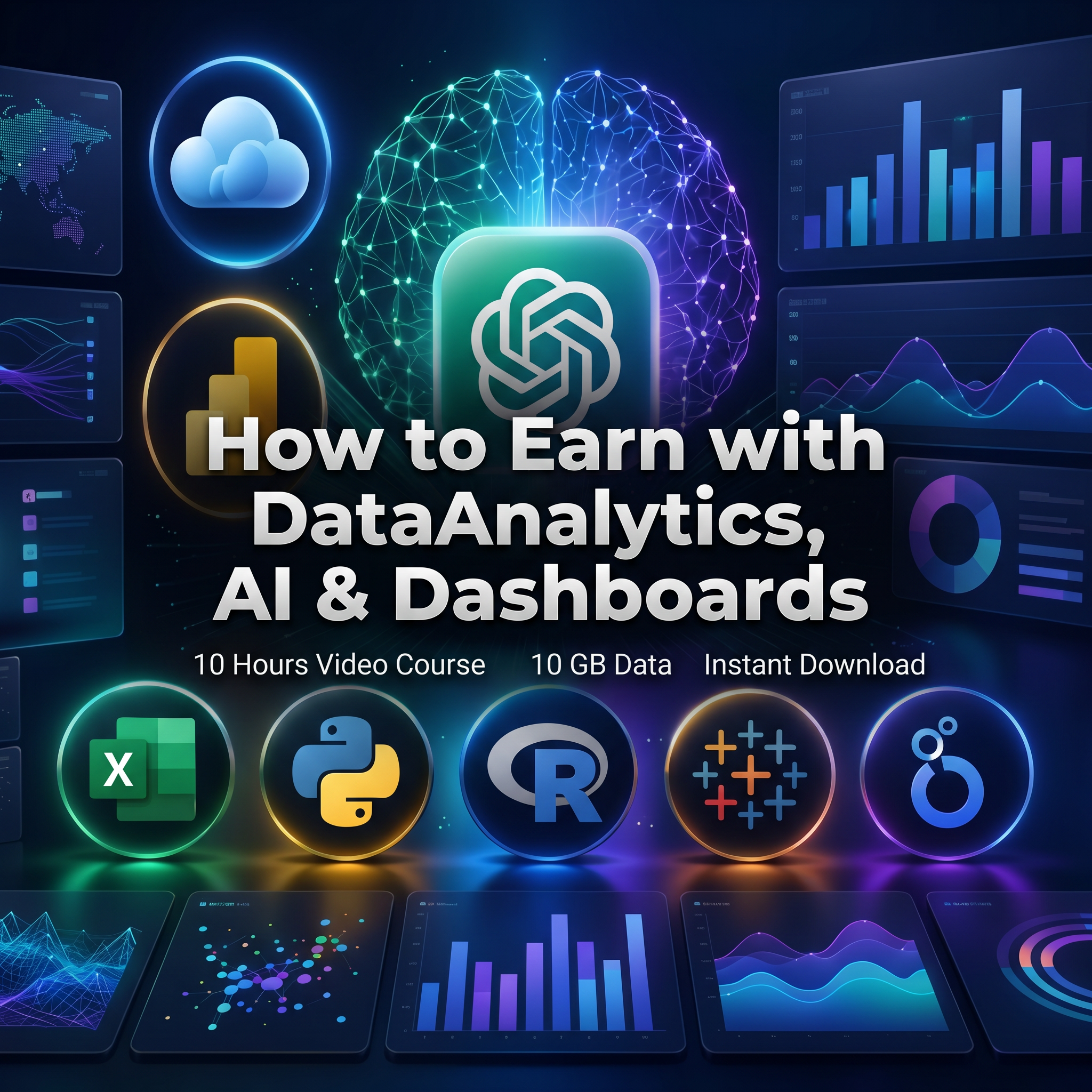 Data Analytics, AI & Dashboard Course, Learn Excel, Power BI, Freelancing & Income Skills - Image 2