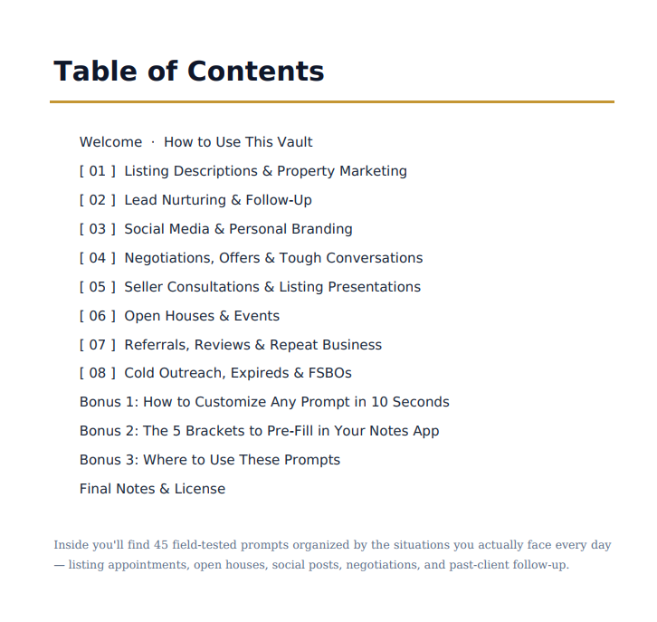 The Real Estate Agent's AI Prompt Vault , 46 Expert ChatGPT Prompts for Realtors - Image 2